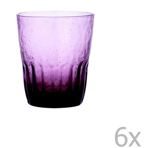 Sada šesti sklenic Kinto DEW Tumbler Purple, 200ml