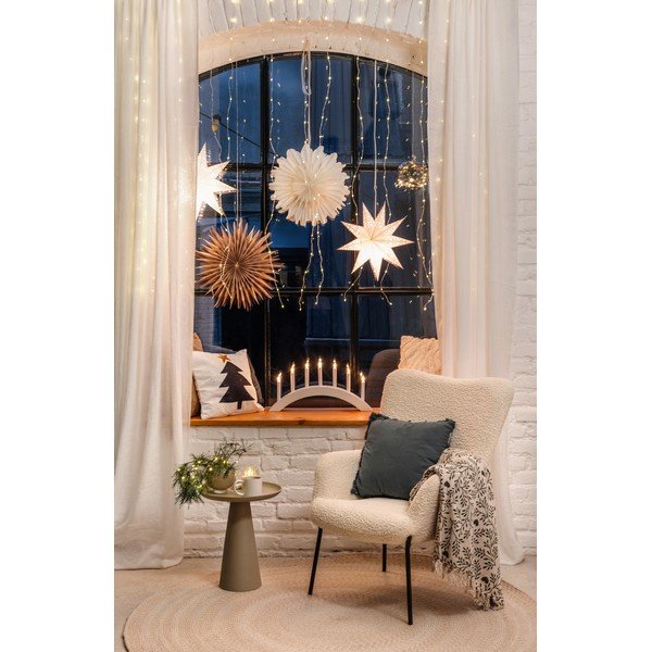 Zeleno-krémová deka 130x160 cm Maribelle – Bloomingville-image-1