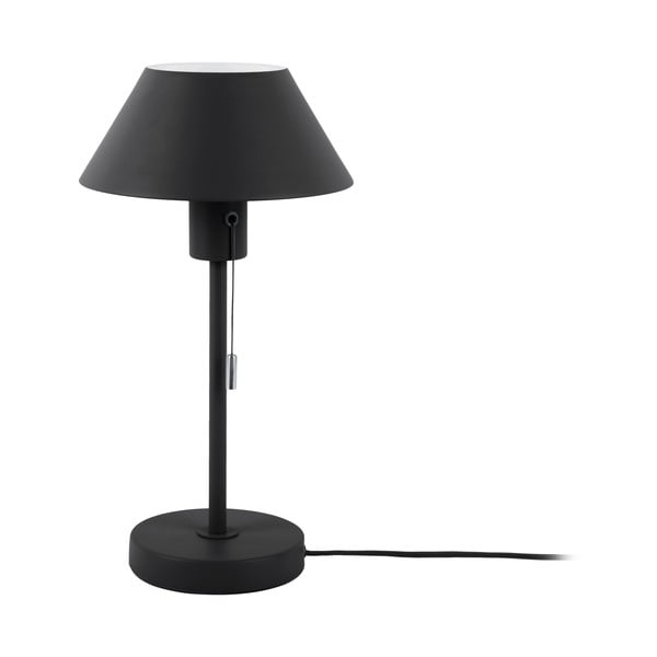 Černá stolní lampa s kovovým stínidlem (výška 36 cm) Office Retro – Leitmotiv