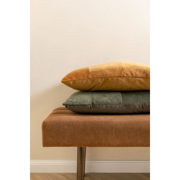 Zelený sametový polštář PT LIVING Velvet, 60 x 30 cm-image-1