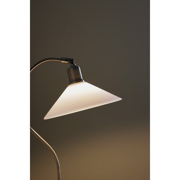 Stolní lampa se skleněným stínidlem v bílo-mosazné barvě (výška 49 cm) Vela – Markslöjd-image-3