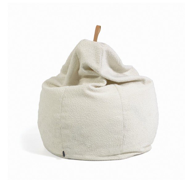 Bílý sedací vak Kave Home Vicka, ø 70 cm-image-1