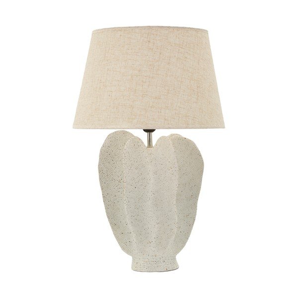 Krémová stolní lampa s textilním stínidlem (výška 63 cm) Ester – Mauro Ferretti