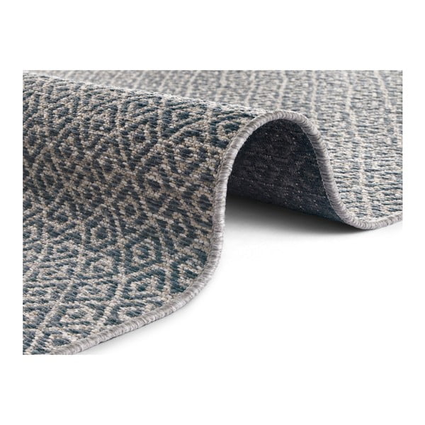 Modrý koberec vhodný i na ven Elle Decoration Bloom Croix, 80 x 150 cm-image-2