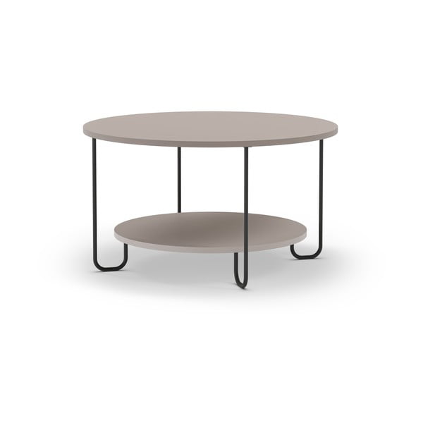 Šedý kulatý konferenční stolek ø 80 cm Tonka – Marckeric