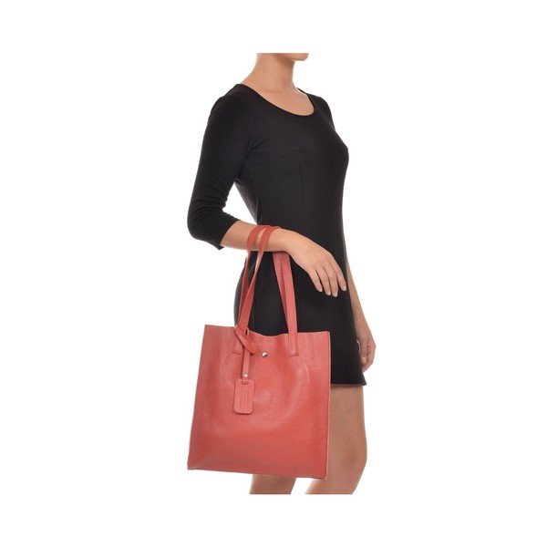 Červená kožená kabelka Isabella Rhea Donna-image-3