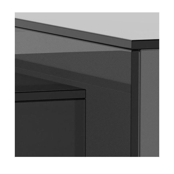 Šedé skleněné konferenční stolky v sadě 2 ks 50x50 cm Dice – Actona-image-1