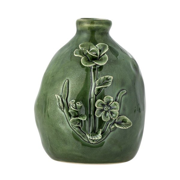 Zelená váza z kameniny (výška 13,5 cm) Ramia – Bloomingville-image-3