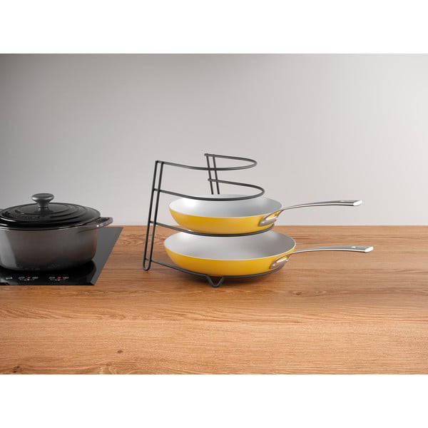 Černý stojan na pánve Metaltex Canyon Lava-image-1