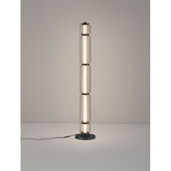 Matně černá skleněná LED stojací lampa (výška 123 cm) Liesa – Nova Luce-image-2