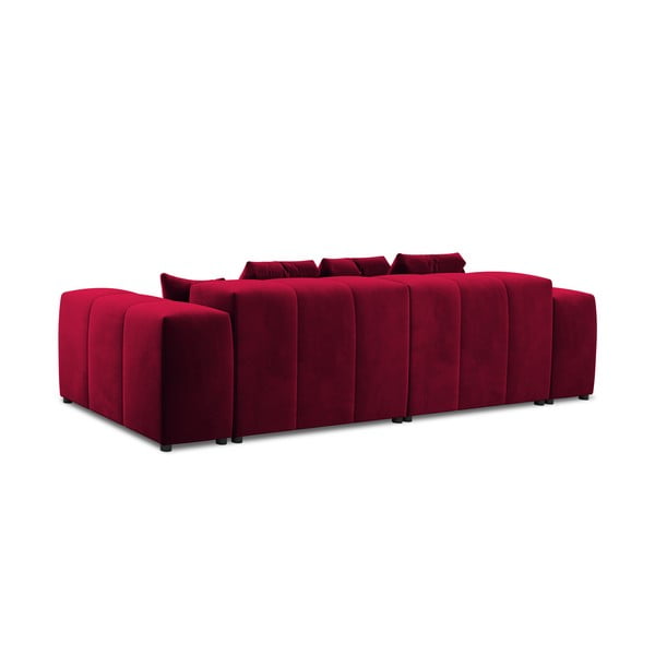 Červená sametová pohovka 320 cm Rome Velvet - Cosmopolitan Design-image-4