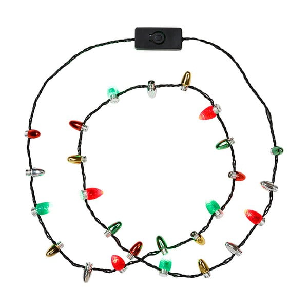 Vánoční náhrdelník s barevnými světýlky Talking Tables