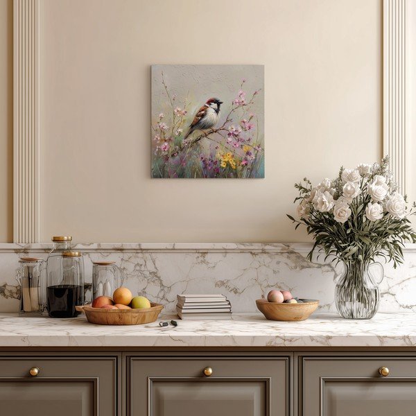 Tištěný obraz na plátně 32x32 cm Sparrow – Styler-image-1