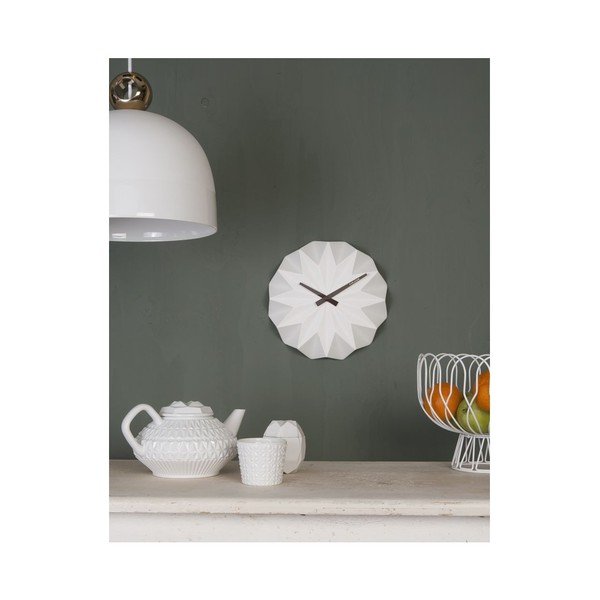 Bílé nástěnné hodiny Karlsson Origami Ceramic-image-2