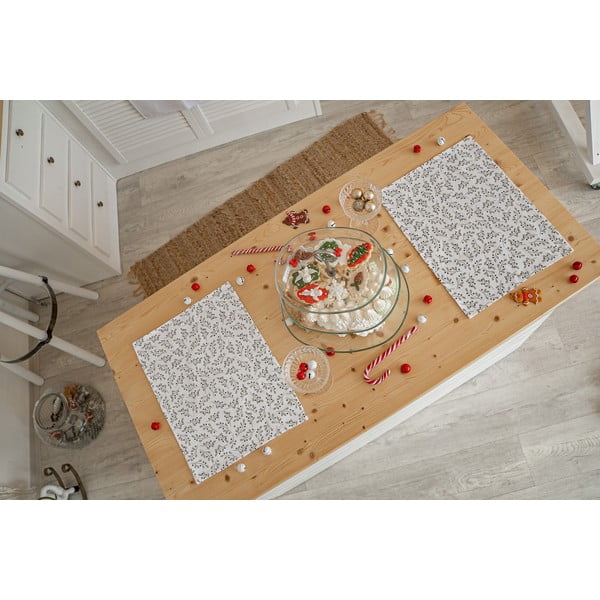 Látková prostírání s vánočním motivem v sadě 2 ks 35x45 cm Mistletoe Kiss – Butter Kings-image-1