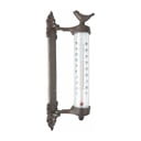 Litinový nástěnný teploměr Esschert Design Dekor Bird, výška 27,3 cm