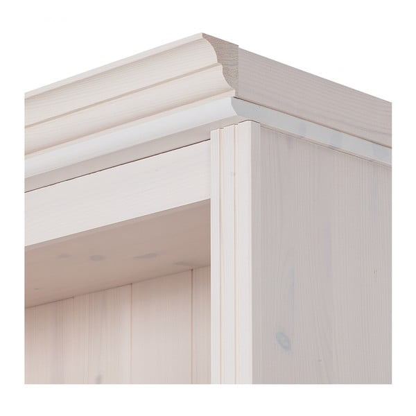 Bílá TV sestava z borovicového dřeva 140x223 cm Anita – Støraa-image-1