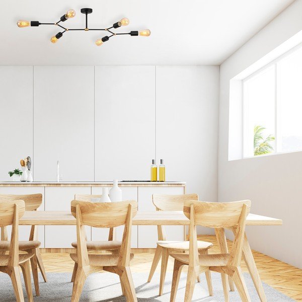 Černé stropní svítidlo 48x95 cm Sparrow – Opviq lights-image-1