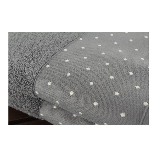 Sada 2 šedých bavlněných ručníků Patricia, 50 x 90 cm-image-1