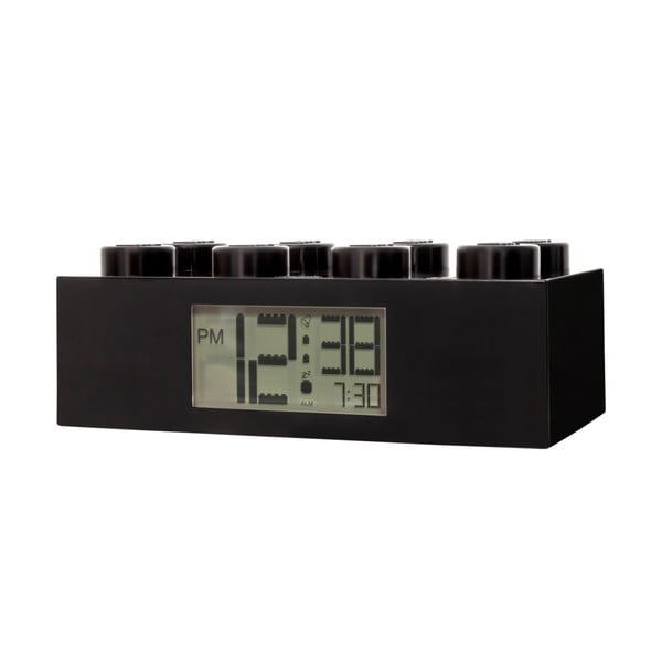 Černé digitální hodiny s budíkem LEGO® Brick-image-1