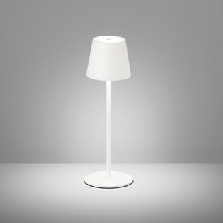 Bílá LED stmívatelná stolní lampa se senzorem pohybu a s kovovým stínidlem (výška 38 cm) Tropea – Fischer & Honsel