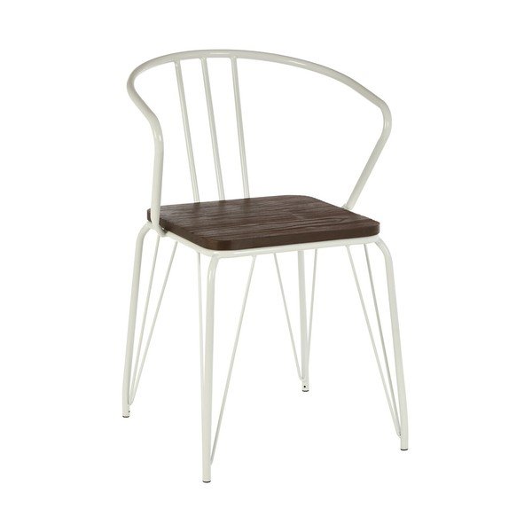 Bílá/v přírodní barvě jídelní židle z jilmového dřeva District – Premier Housewares