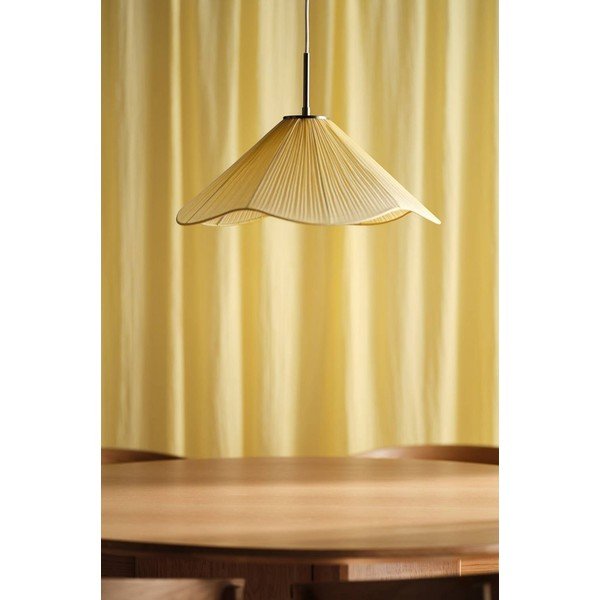 Žluté látkové závěsné svítidlo ø 50 cm Lunaria – Jotex-image-3