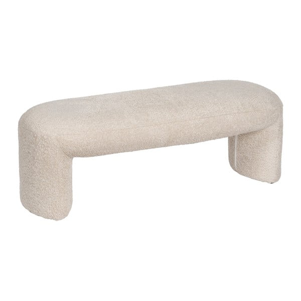 Béžová lavice z textilie bouclé Suave – Ixia