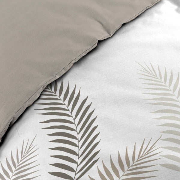 Bílo-šedé bavlněné povlečení na dvoulůžko 200x200 cm Goyave – douceur d'intérieur-image-4