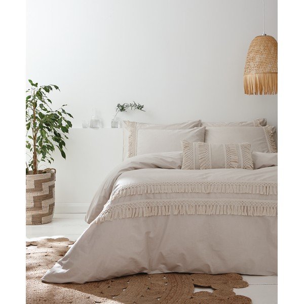 Šedobéžové bavlněné povlečení Pineapple Elephant Izmir, 200 x 200 cm-image-4