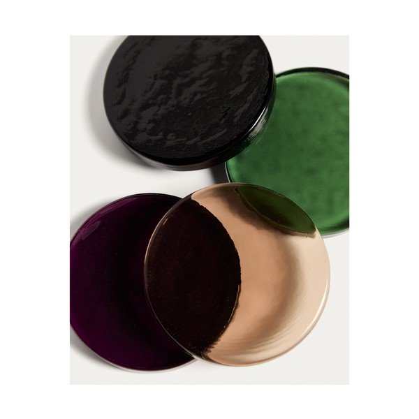 Tmavě hnědý skleněný podtácek Obila – Kave Home-image-3