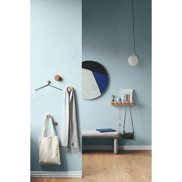 Sada 3 nástěnných háčků z tmavě mořeného dubového dřeva LEGO® Wood-image-2