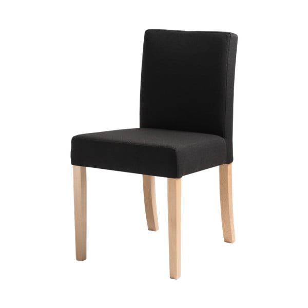 Černá židle s přírodními nohami Custom Form Wilton