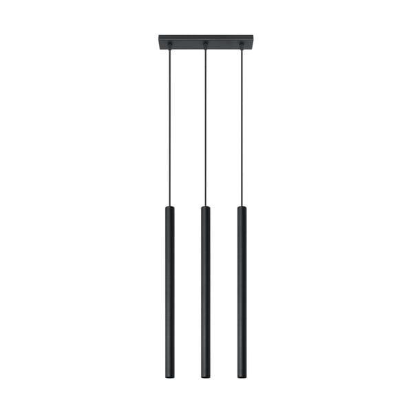 Černé závěsné svítidlo Nice Lamps Fideus, délka 30 cm