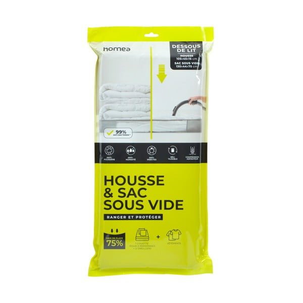 Vakuový plastový úložný box pod postel 105x45x15 cm – Homéa-image-1