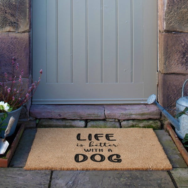 Rohožka z kokosového vlákna 40x60 cm Life Is Better With a Dog – Artsy Doormats-image-3