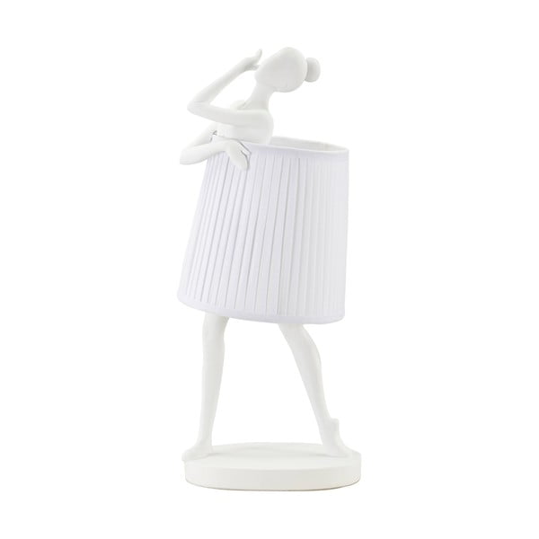 Bílá stolní lampa s textilním stínidlem (výška 62,5 cm) Ballet – Mauro Ferretti