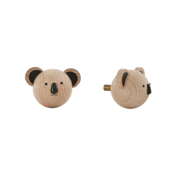 Nástěnný háček z bukového dřeva v přírodní barvě Koala – OYOY Mini
