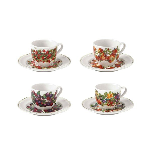 Bílé šálky v sadě 4 ks z kostního porcelánu 90 ml Le Primizie – Brandani