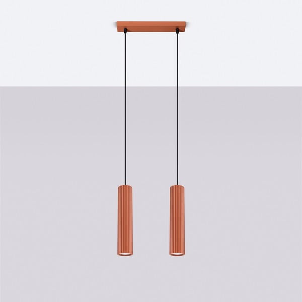 Závěsné svítidlo v cihlové barvě Gleam – Sollux-image-4