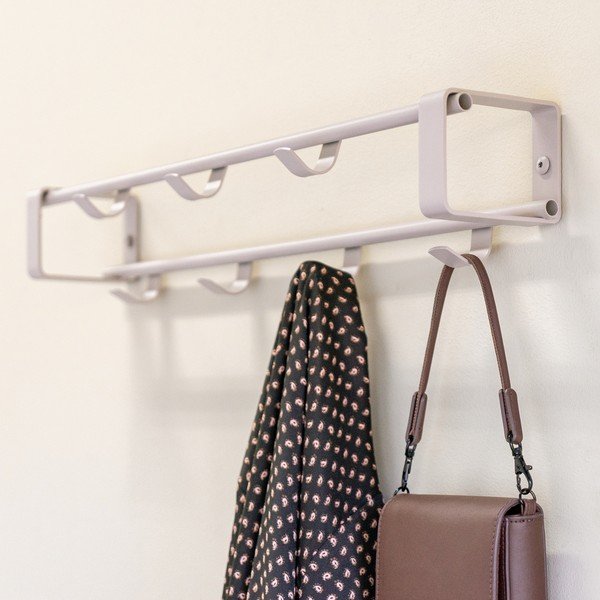Taupe ocelový nástěnný věšák s poličkou 60 cm Rex – Spinder Design-image-1