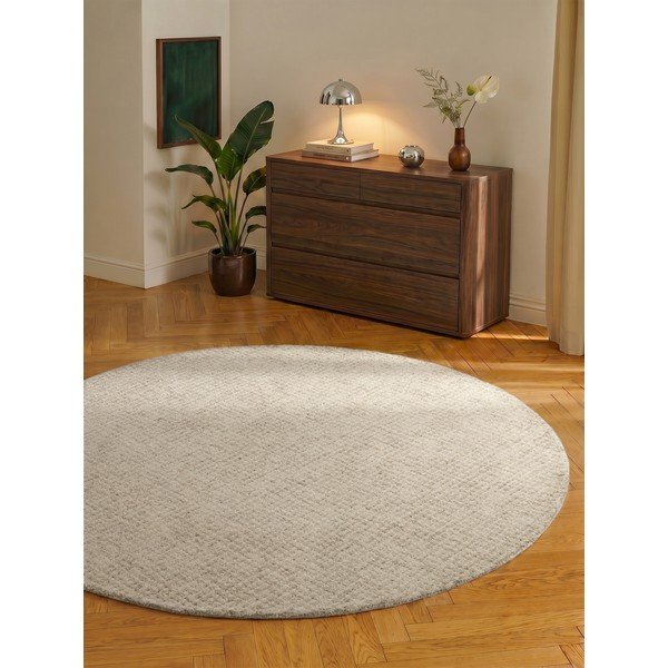 Béžový vlněný kulatý koberec ø 160 cm Eloise – Hanse Home-image-1