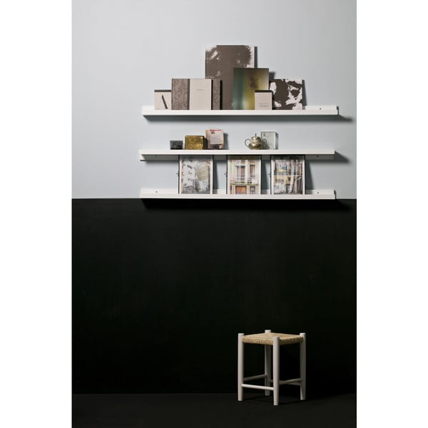 Bílá police na obrázky 120 cm Studio – WOOOD-image-1