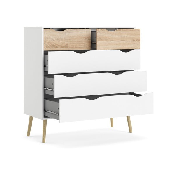 Bílá komoda Tvilum Oslo, 99 x 101 cm-image-4