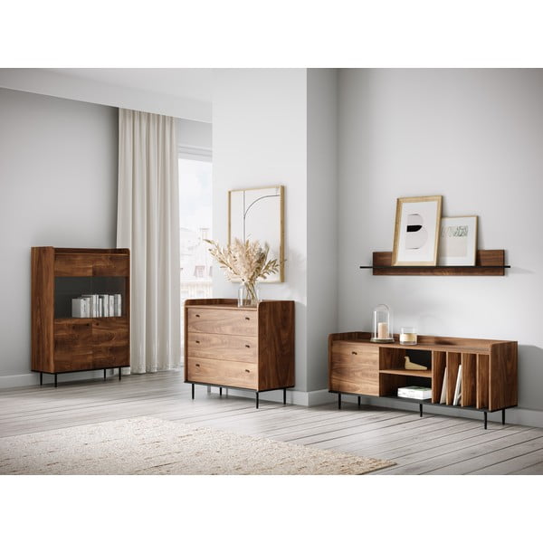 Nízká komoda v dekoru ořechu 90x90 cm Ely - Cosmopolitan Design-image-1