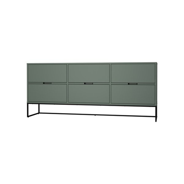 Šedozelená nízká komoda 176x76 cm Lipp - Tenzo-image-4