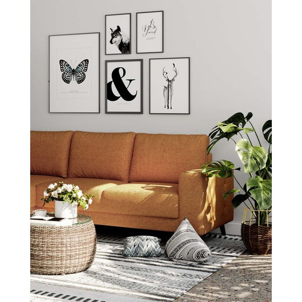 Oranžová rohová pohovka (variabilní) Fynn – Ghado-image-4