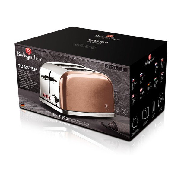 Béžový topinkovač Rosegold Metallic Line - BerlingerHaus-image-3