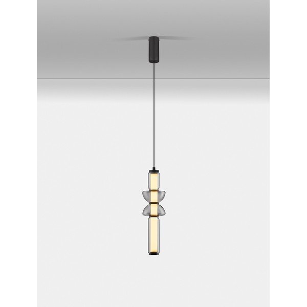 Šedé skleněné LED stmívatelné závěsné svítidlo ø 12 cm Ulon – Nova Luce-image-3