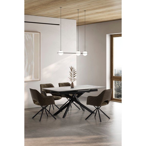 Zelená čalouněná jídelní křesla v sadě 2 ks s područkami Mariel – Marckeric-image-2